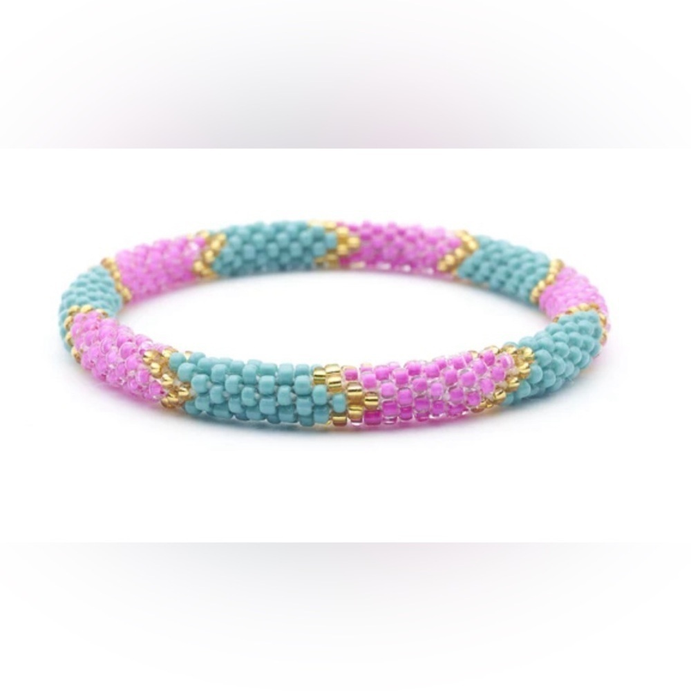 ☀️🔥Sashka Co - Turquoise & Pink Seed Bead Bracelet - OS